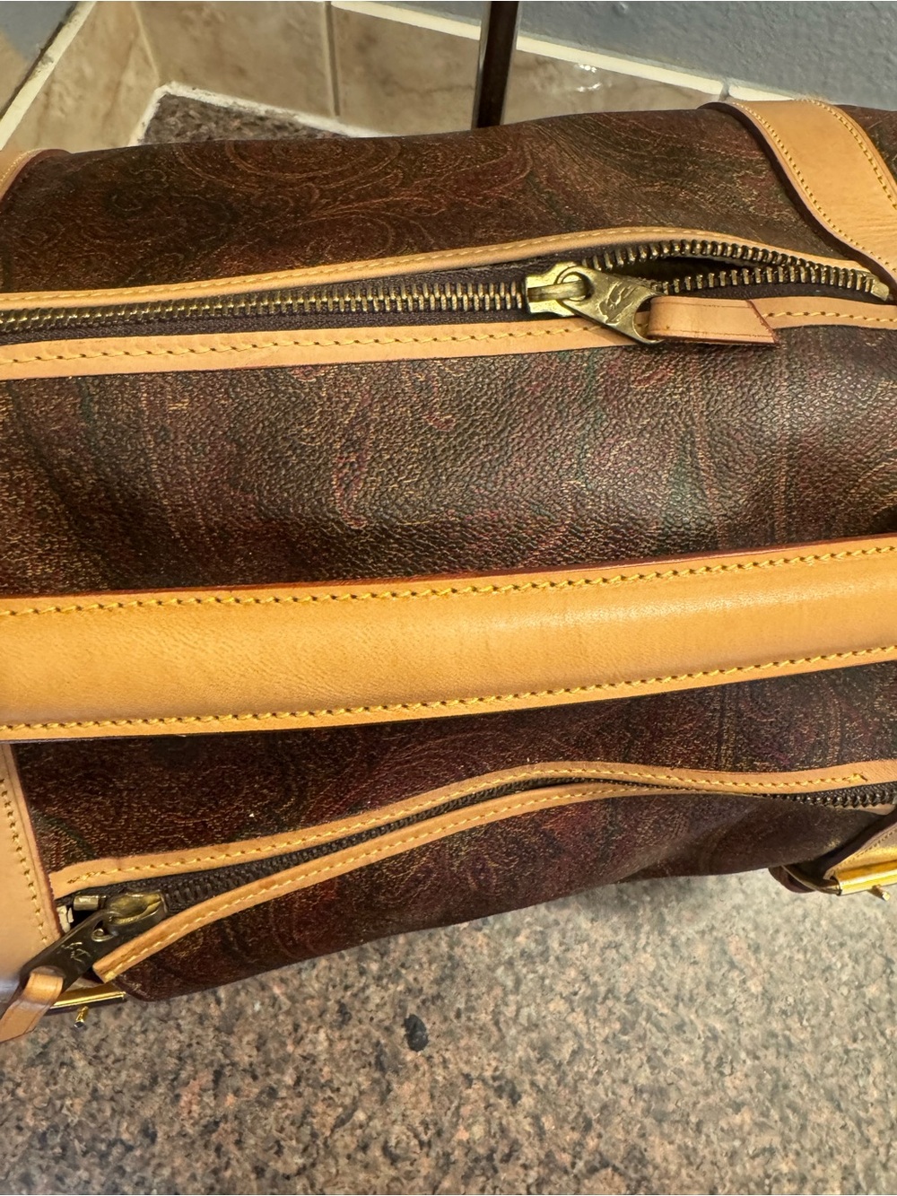 ETRO Milano Paisley Barrel Duffel Bag EUC - Picture 7 of 9